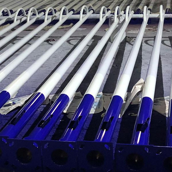 Solar Street Outdoor Light Pole 8m Height ASTM A123 Grey Color Painting