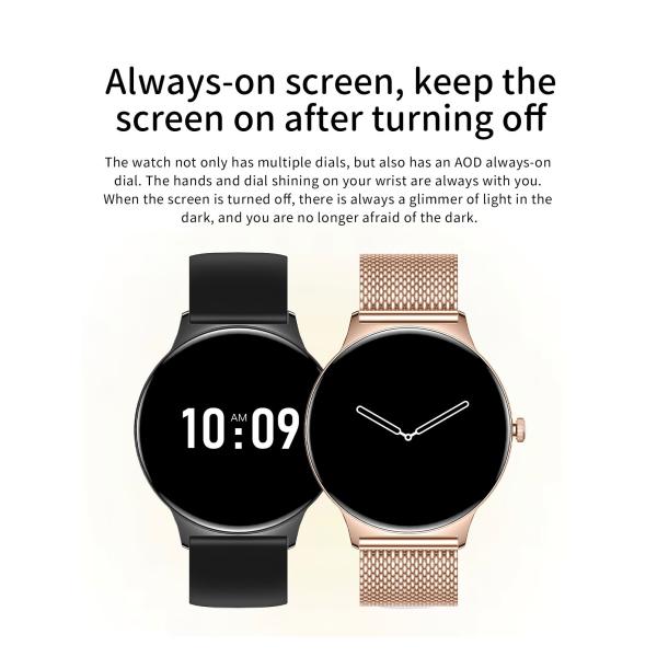 5.1Smart Women'S Bluetooth Watch Round Amoled Display OEM