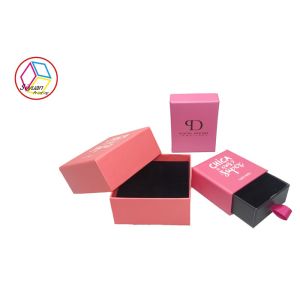 Red Personalized Jewelry Gift Boxes Drawer Shape Recyclable Feature