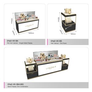 High-quality Customizable Cosmetic Display Rack wooden&iron Skincare Shop