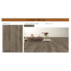 GKBM GL-W7182-7 Rigid Stone Vinyl Composite SPC Flooring UV Unilin Click Oak