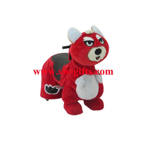 High quality and cheap plush motorized riding animals in mall for sell