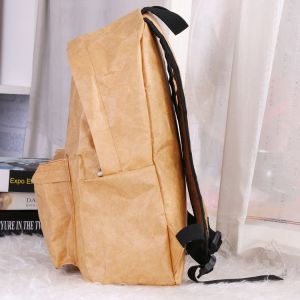 Dupont Washable Paper Backpacks Waterproof Kraft Paper Backpacks With Custom