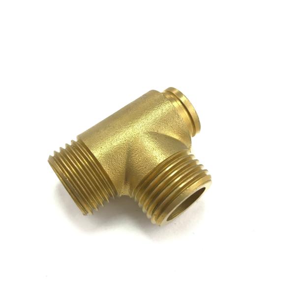 Buy High Precision CNC Machining of Bronze Brass Tee Joint with Tolerance /-0.005mm at OEM at wholesale prices