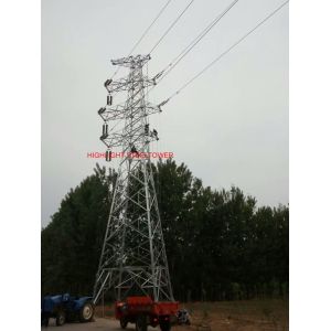 Angle Steel Tangent Power Transmission Line Tower Multi Circuits ASTM A572
