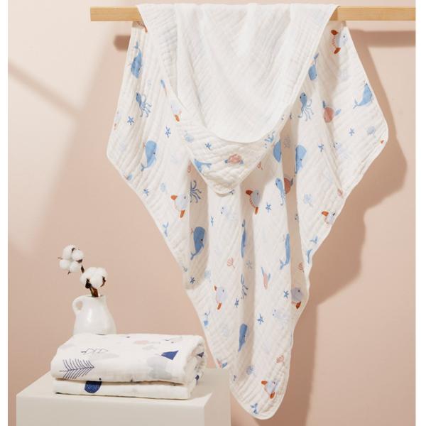 Buy Antibacterial Breathable 40S Triple Gauze Fabric Lovely Patterned Gauze Fabric at wholesale prices