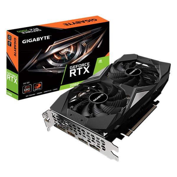 Original 8nm GIGABYTE NVIDIA GeForce RTX2060 OC PRO 6G GDDR6 192 Bit Gaming