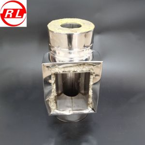 Black Powder Coating 0.016" 22G Spigot Stove Pipe Cleanout Tee