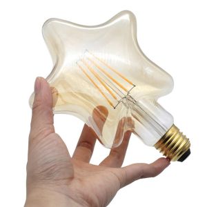 Star Shape 120mm Edison Filament Bulbs Dimmable Retro Bulbs E27 4 Watt