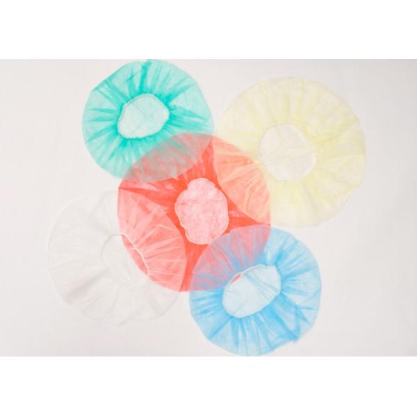 Buy Single Elastic Breathable Round Non Woven Bouffant Cap at wholesale prices
