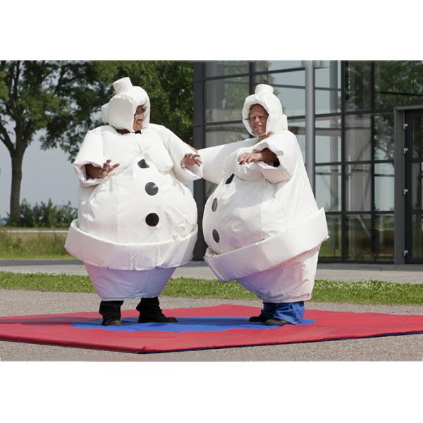 Buy White Inflatable Cartoon Sumo Suits With Foam / Sumo Wrestler Costume at wholesale prices