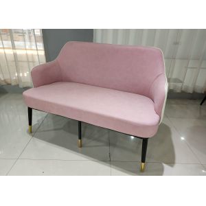 China Polished 56cm 130cm Cloth Wrought Iron Settee on sale