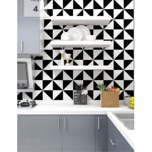 Multiple Patterns White And Black 300*300mm Room Wall Tile