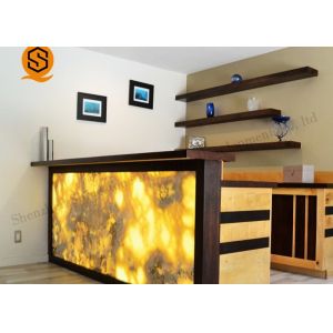 Translucent Stone Solid Surface Bar Counter Italy Design Small Size