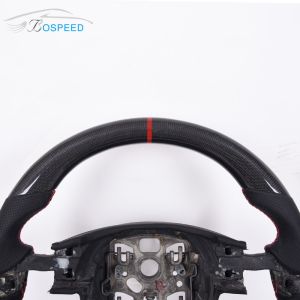 36cm Stiching Porsche 996 Alcantara Steering Wheel Red Stripe