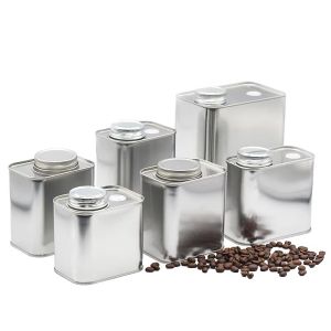 Customized Bright Red Metal Coffee Can with Vacuum Seal