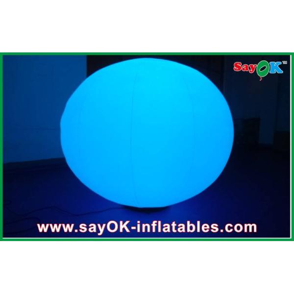 Rental Business Outdoor Inflatable Decorations , Rounded Ball Inflatable Led Light