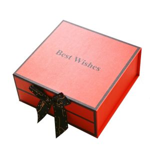 Pre Wrapped Cardboard Flip Top Gift Boxes With Magnetic Catch
