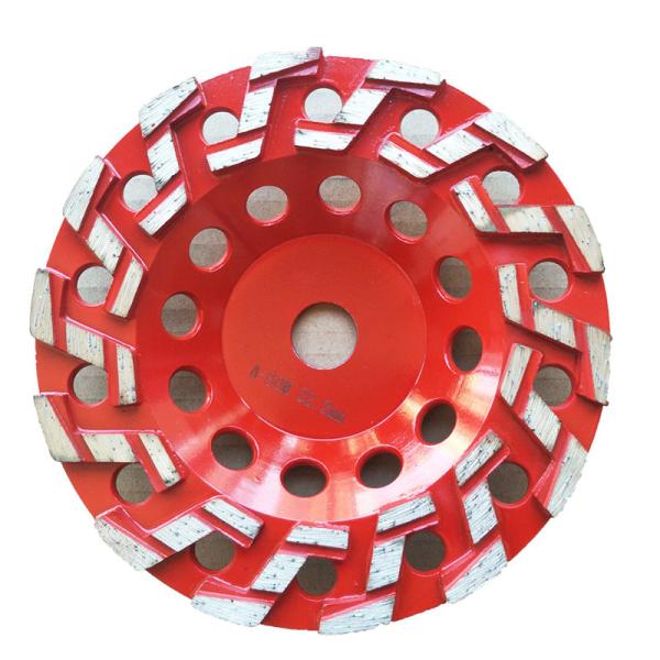 180mm 7 Inch Diamond Cup Wheels Medium Bond With Z Shape Segments
