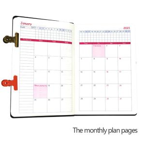 Custom Color A5 Pu Leather Cover Notebook for Personalized Leather Agenda