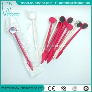 Buy Plastic Disposable Dental Mirror With Spatula at wholesale prices