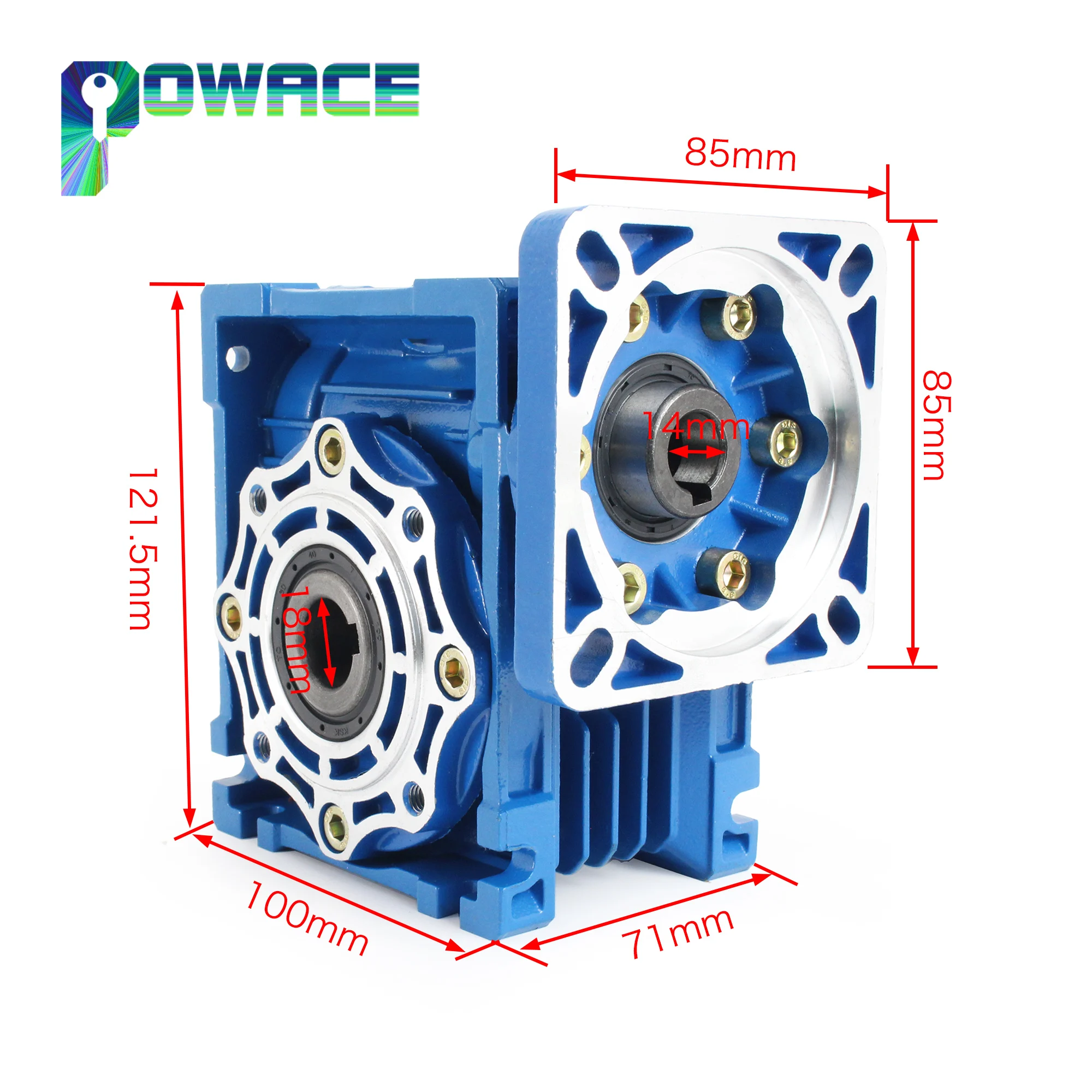 NMRV040 Square Flange Gear Worm Reducer 86x86 For Nema34 Stepper Motor