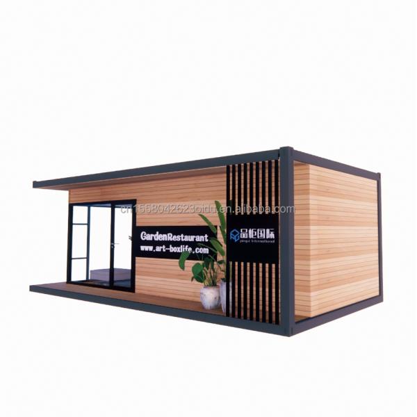 Container House Prefabricated Casas Wooden Glass Sunroom House with Galvanized Steel Square Tubes