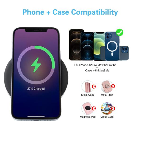 1.67A 205KHz 10W Magnetic Wireless Charger Stand For IPhone 12