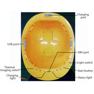 4G Smart Temperature Infrared Thermal Auto Temperature Helmet