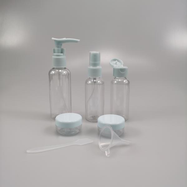 7PCS Leak-Proof Refillable Toiletry Containers Kit Travel Bottles Set Plastic Type PET