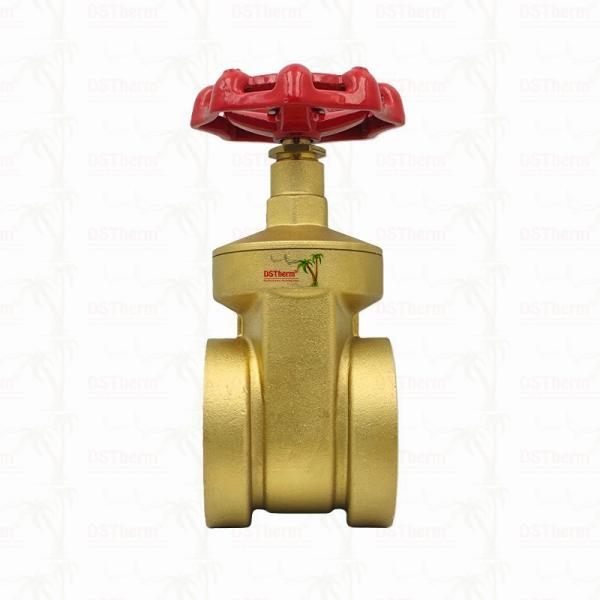 Brass Gate Valve With Red Handle 2" Customized Size High Pressure Bearing Capacity