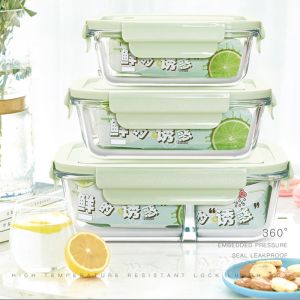 Borosilicate Leakproof 800ml 34oz Glass Food Container