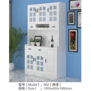 Quality Baking Varnish White Wine Hutch Cabinet 1200*400*1950mm Large Storage Space for sale