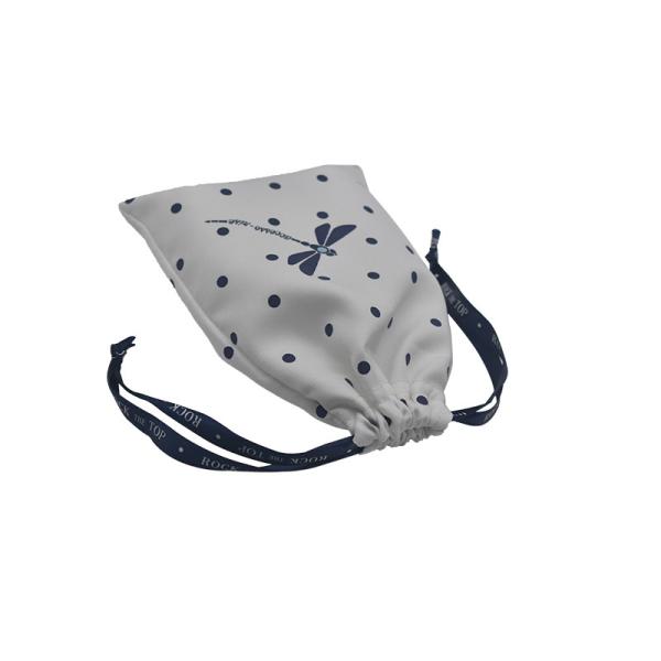 Pp String White Twill Cotton Drawstring Bag 12*15cm For Jewelry