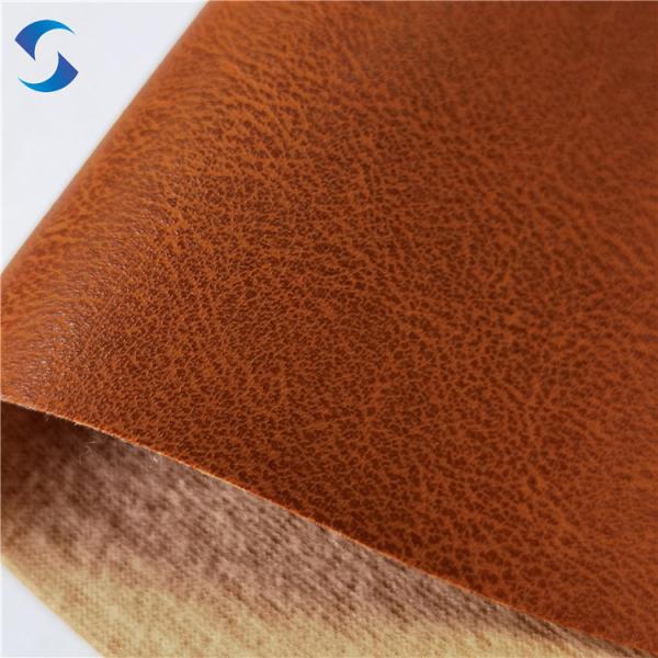 Buy Thickness 0.7mm 100% Polyester Brushed Backing  PVC Leather Fabric For Car Seat Cover at wholesale prices