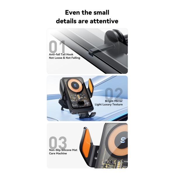 ESSAGER T11 Series Wireless Car Charger Holder Wireless Charging Phone Stand 5V/2A