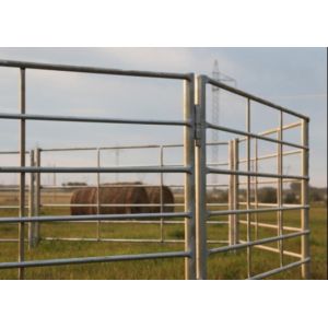 China 6 rails Galvanized 6ft Livestock Fence Panels on sale