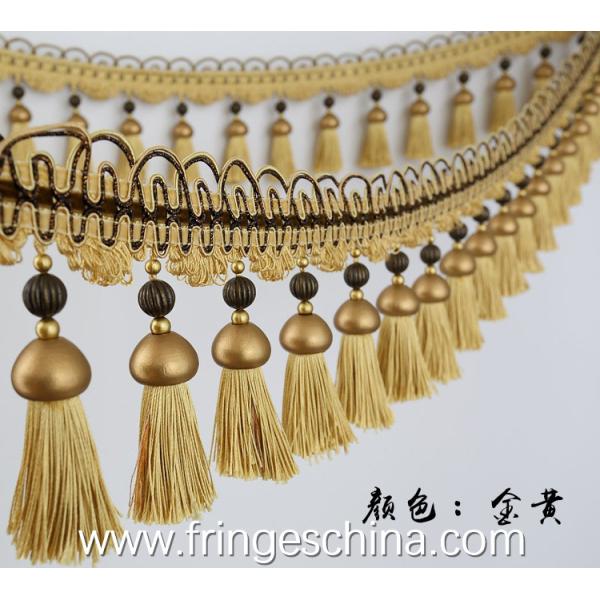 Handmade fashionable chain beads lace tassels fringes for curtain/sofa/pillow/stage decoration