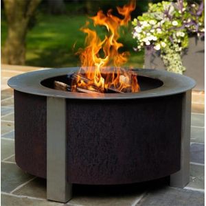 Smokeless Cylindrical Corten Steel Barbecue Fire Bowl