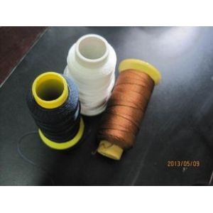 Quality Black Polyester High Tenacity Sewing Thread 210d / 2 Kilo Cone for sale