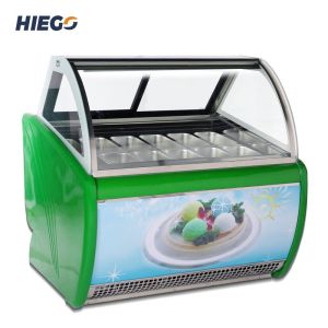 Transparent Pastry Ice Cream Display Cabinet , Stainless Steel Gelato Cabinet
