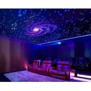 Polyester Fiberboard Fiber Optic Star Ceiling Panels 9mm RGBW Infrared Signal