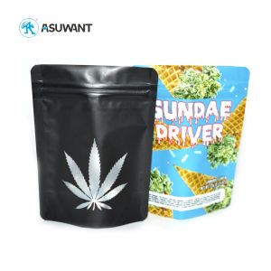 Resealable Smell Proof Mylar Bag Pre Roll Cookie Weed Packaging