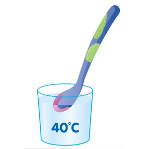 Temperature Sensitive TPE Soft Tip Baby Feeding Spoon