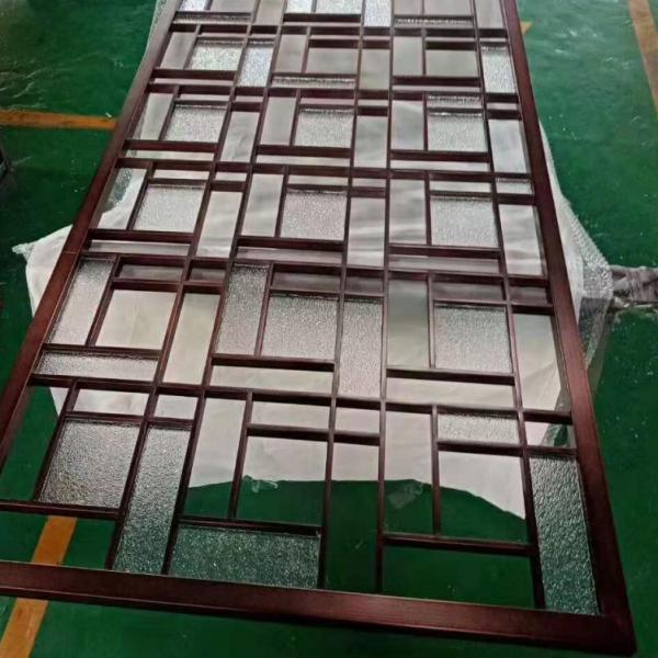 Modern interior decoration metal glass room divider wall panel