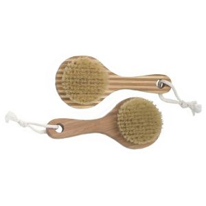 Home Bath Exfoliation Natural Bristle Body Brush with Round Head