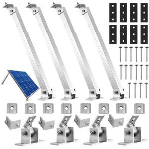 Adjustable Solar Panel Tilt Mount 25-Year Duration Natural or Black for Roof