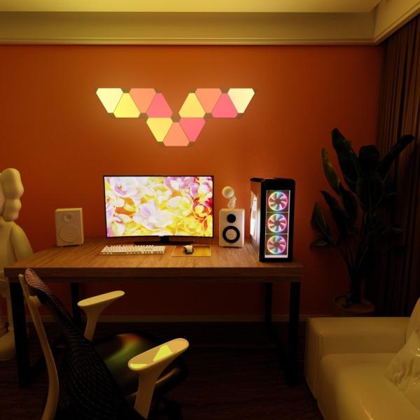 Buy Adjustable RGBIC Smart Triangle Led Light with Wifi Bluetooth Control at wholesale prices