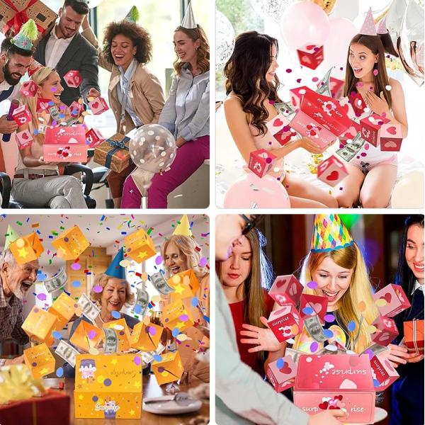 Packing Material DIY Birthday Surprise Gift Box Party Favors Funny Money Explosion Box