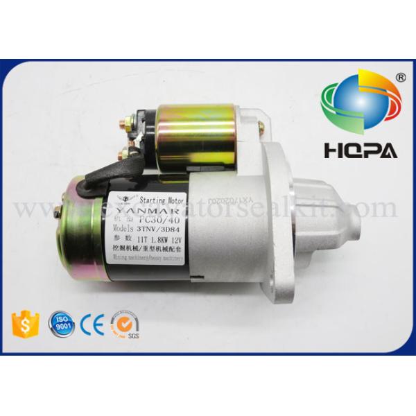 Buy 3D84 Engine 2H 11T 1.8KW 12V Yanmar Starter Motor Fits KOMATSU PC30 PC40 at wholesale prices